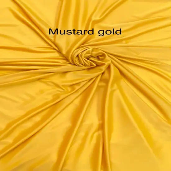 1 Yard Mustard Gold Matte Stretch Lining Fabric For Sewing Formal Dresses Undergarments 60 Inches Wide {1}
