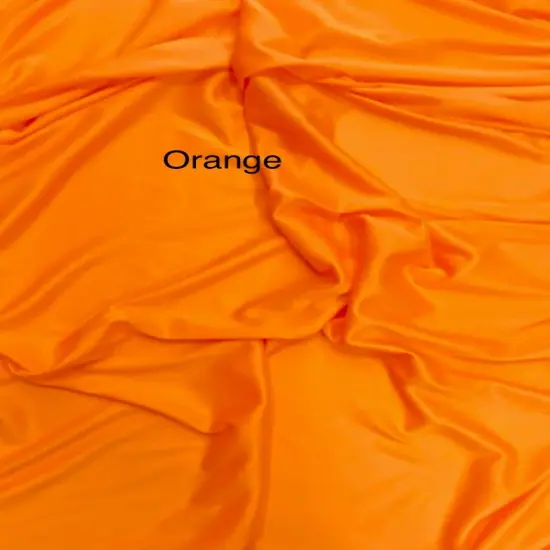 1 Yard Orange Mechanical Stretch Lining Fabric For Costumes, Dresses, Apparel Sewing 60 Inches Wide {1}