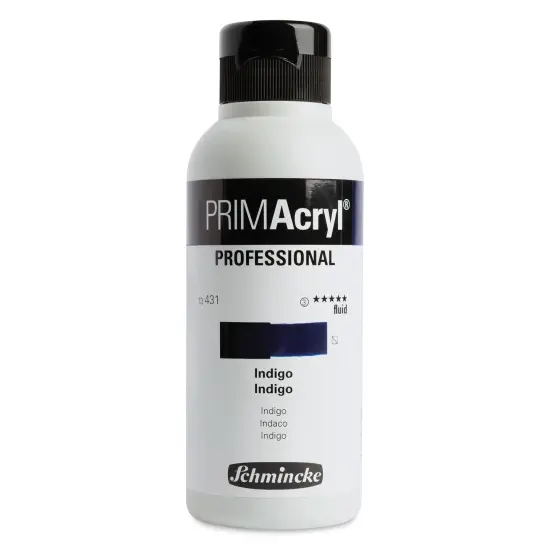 Schmincke Primacryl Professional Fluid Acrylic - Indigo, 250 ml bottle {1}