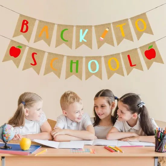 Back To School Burlap Banner {2}