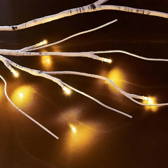 Birch Garland with Lights 6FT 48 LED {2}