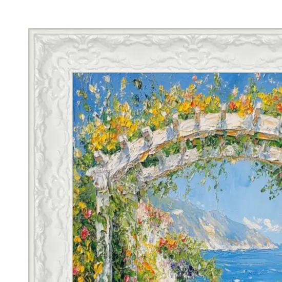 Glossy Ornate Wedding White Picture Frame 25x25 frame {1}