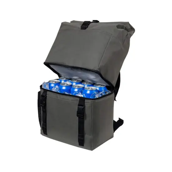 Port Authority&reg; 18 Can Backpack Cooler Dark Charcoal/ Black {6}