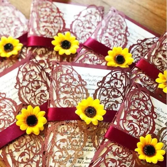 50 Pcs Summer Mini Artificial Sunflower Heads &ndash; 1.8" Bright Yellow Silk Flowers for DIY & Home Decor Floral Arrangements {3}