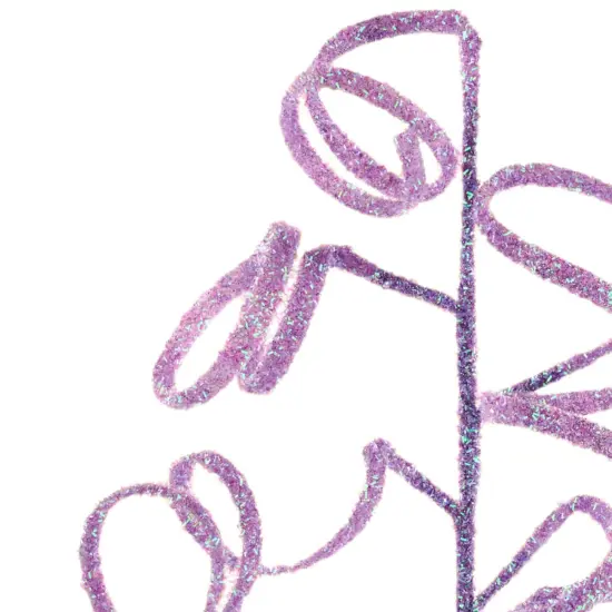 39" Iridescent Curly Hanging Spray: Lavender {2}