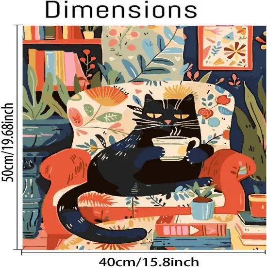 Cat Paint by Number Kit - 16x20 Inch {2}