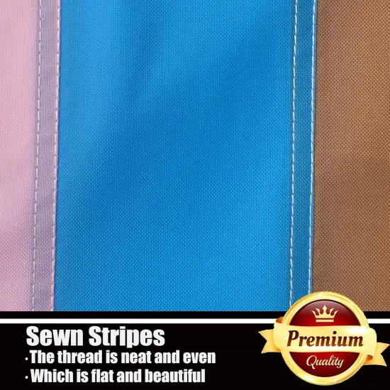 Progress Pride Rainbow Flag 3x5 Outdoor-210D Sewn Stripes LGBTQ Gay Lesbian Bisexual Transgender All Inlcusive Progressive Pride Rainbow Flag Vivid Color Polyester Flags with 2 Brass Grommets {3}