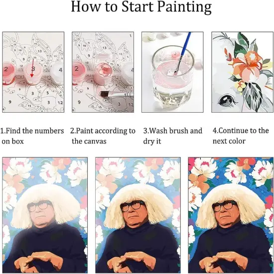 Paint by Numbers for Adults Beginners, DIY Paint by Numbers for Kids Acrylic Paint Drawing Paintwork with Paintbrushes Always Sunny in Philadelphia Merch Fun Wall Decor 16X20inch {3}