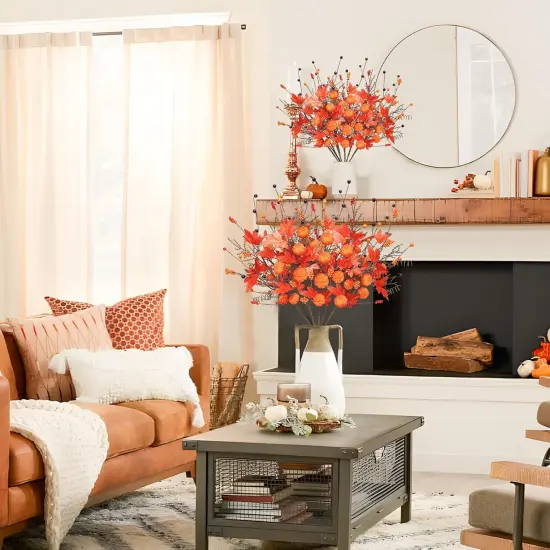 6PCS Artificial Fall Berry Stems Table Centerpiece {3}