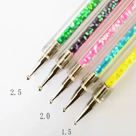 Art Brushes 5 Pcs Double Ended Fine Nail Liner Brush Dotting Pen {2}