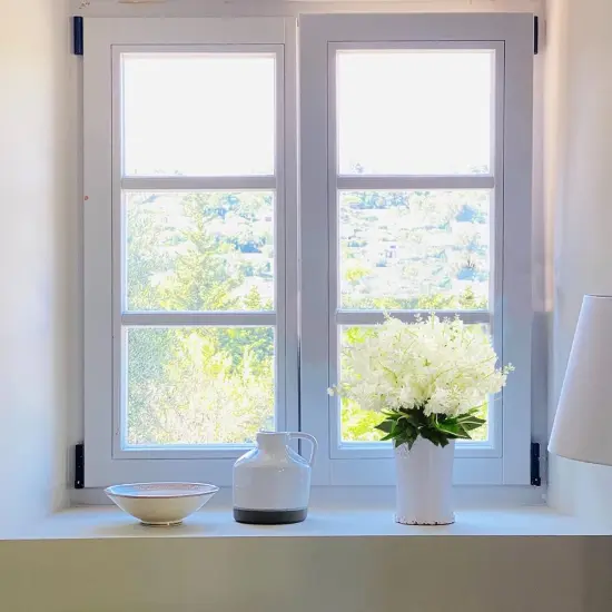 6Pcs Artificial Fake Silk Wisteria Flowers, 13.7'' Faux Hyacinth Flowers for Home Garden Outdoor Cemetery Grave Fences Spring Summer Decor Floral Arrangements, White {3}