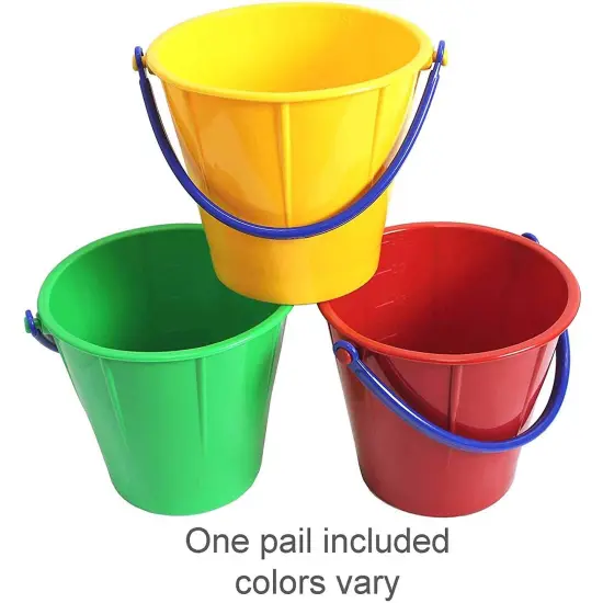Spielstabil Large Sand Pail Beach Toy - 2.5L German-Made Sand Bucket - Kids Beach Essentials, Toddler Outdoor Toys, & Sandbox Toys - Colors Vary Multicolor {3}