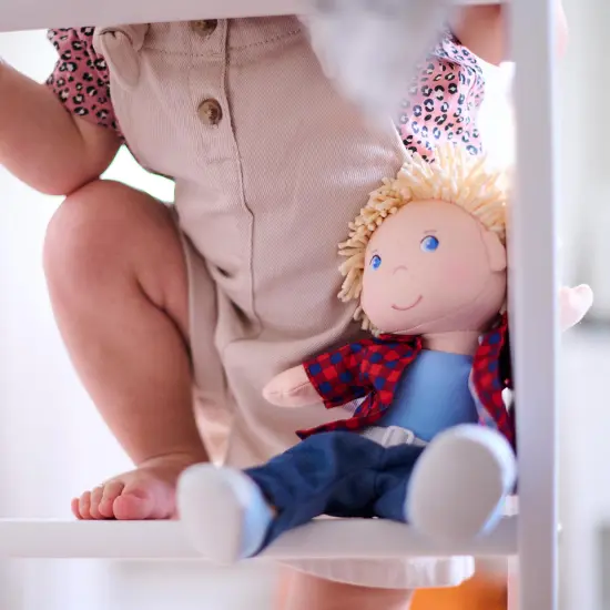 HABA Nick 12" Soft Doll - Baby Boy Doll with Blonde Hair and Blue Eyes (Machine Washable) Perfect Plush Toy for 18 Months & Up Multicolor {6}