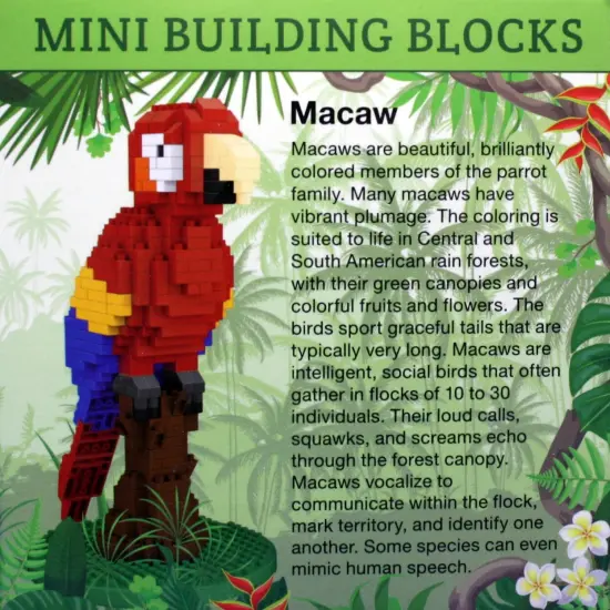 Mini Building Blocks - Macaw {3}