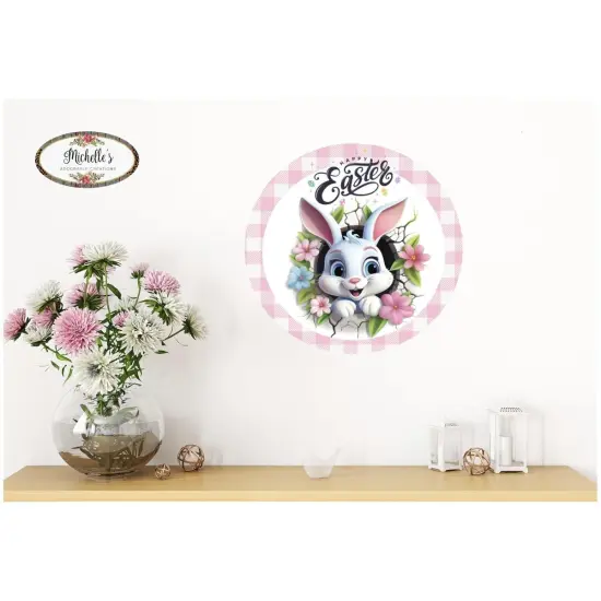 Happy Easter Faux 2D Bunny Sign {4}