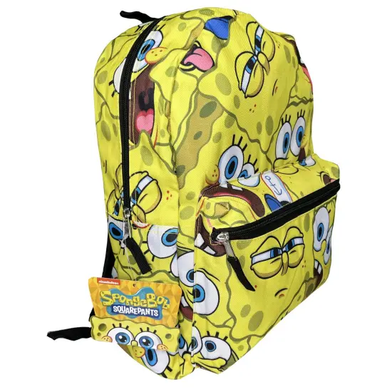 Sponge Bob All Over Print Nylon School Backpack 16" Bookbag for Girls & Boys {3}