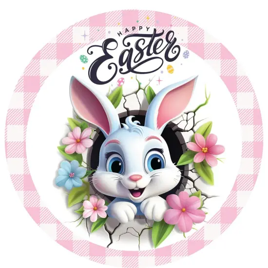 Happy Easter Faux 2D Bunny Sign {2}