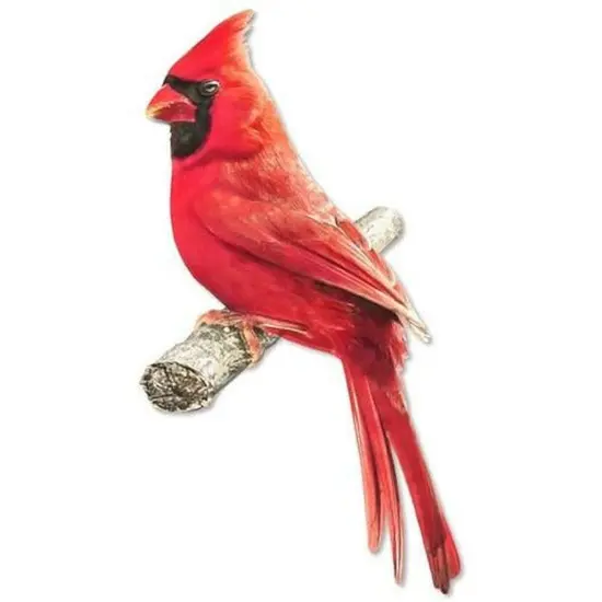 10.5" Metal Embossed Cardinal on Branch {1}