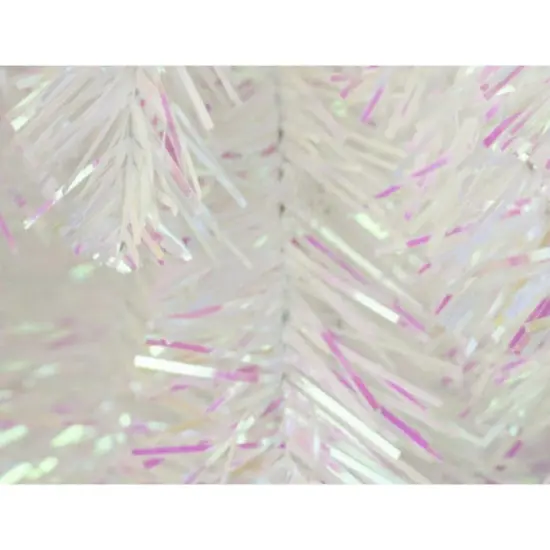 30" Metallic Teardrop Swag: Iridescent White {2}