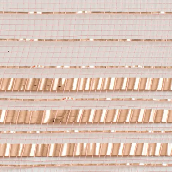 10" Metallic Foil Border Mesh Ribbon: Rose Gold (10 Yards) {2}
