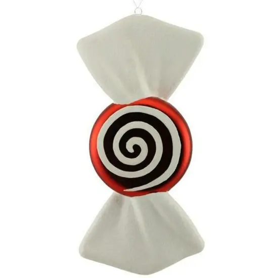 11" Round Candy Swirl Ornament (Red) {1}