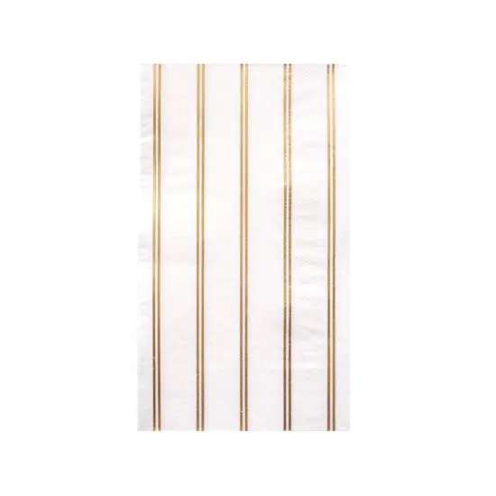GOLD SIGNATURE STRIPE GUEST TOWELS {1}