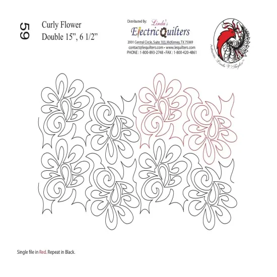 059 Curly Flower Pantograph by Linda V. Taylor {1}
