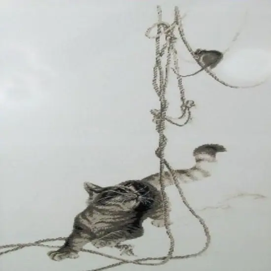 Playing with the mouse Counted cross stitch kit 1033A {1}