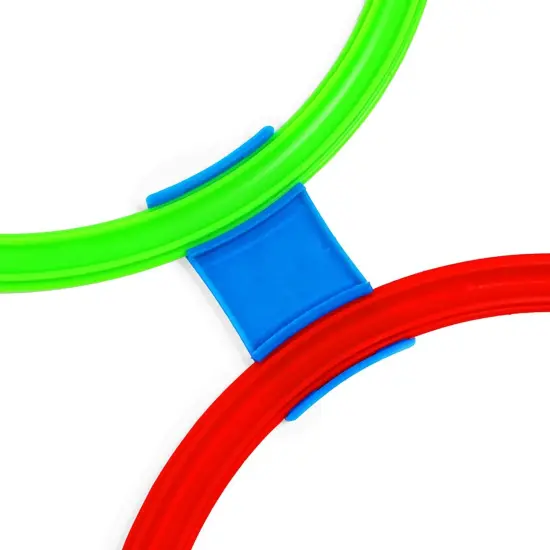 Hopscotch Game for Kids, 10 Rings, 4 Bean Bags, 15 Connectors (29 Pieces) Multicolor {4}