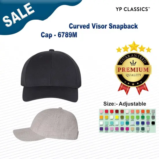 YP Classics&reg; Curved Visor Snapback Cap White {3}