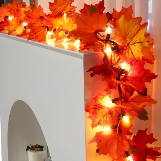 Fall Decorations Lighted Fall Garland {2}