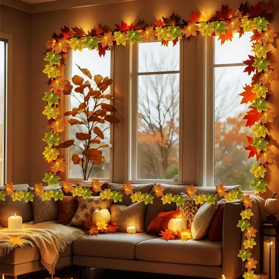 35 LED Fall Decor String Lights Fall Garland with Lights - GTK0811ZRA013 {4}