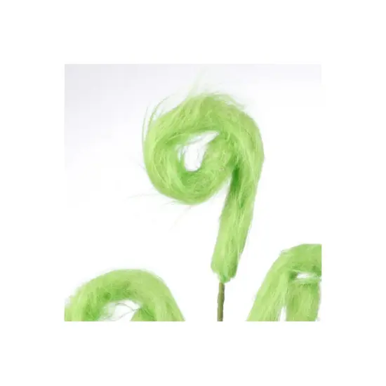 Lime Green Furry Spiral Curly Spray 29.5" {2}