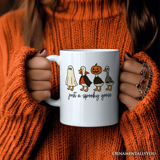 Just a Spooky Goose Mug, Funny Halloween Costumes Gift {2}
