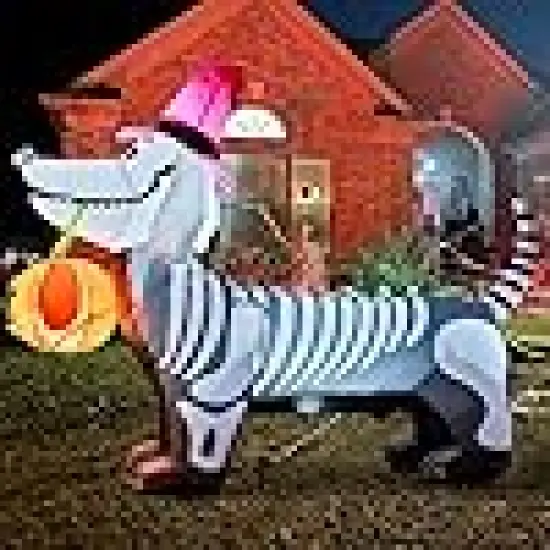 Skeleton Puppy Inflatable Yard Decoration {2}