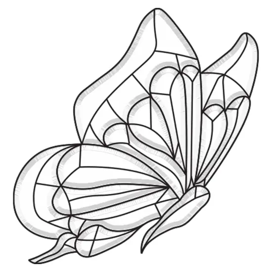 6" x 6-1/4" Exquisite Clear Glass Butterfly Bevel Cluster EC171 {1}