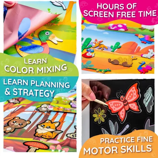 Award-Winning Foil Art & Rainbow Scratch Art {1}