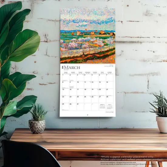 Vincent van Gogh | 2026 12 x 24 Inch (Hanging) Monthly Square Wall Calendar | Plastic-Free {5}