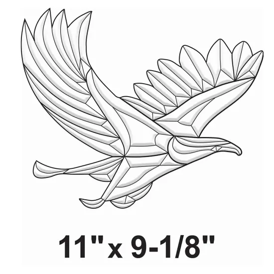 11" x 9-1/8" Exquisite Clear Glass Eagle Bevel Cluster EC183 {2}