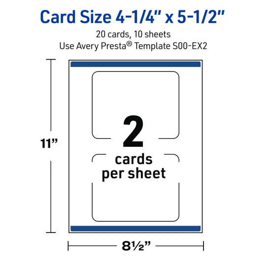 Avery Printable Rounded Corner Postcards with Sure Feed Technology, Pre-Printed Gold Lace Trim Pattern, Matte White, 4.25" x 5.5", Laser & Inkjet Compatible, 20 Total {5}