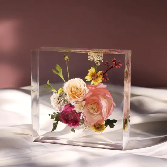 LET'S RESIN 8Pcs Resin Molds Silicone,Deep Epoxy Resin Molds for Flower Bouquet Preservation,Large Silicone Molds for Resin Casting Craft Including Square Hexagon Heart Resin Mold {4}