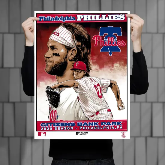 Phenom Gallery Philadelphia Phillies Bryce Harper & Aaron Nola Limited Edition Deluxe Framed Serigraph {2}