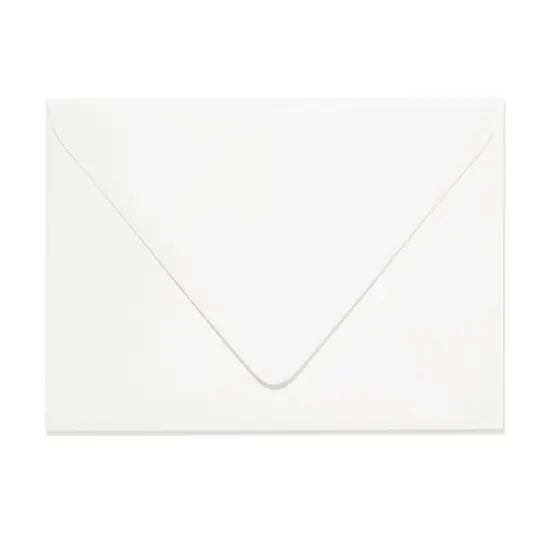 Colorplan WHITE FROST - 91 Lb. / 135 gsm / 8 pts Matte Premium Cardstock Paper Text A2 Euro Flap Envelopes Bulk Pack of 250 {1}
