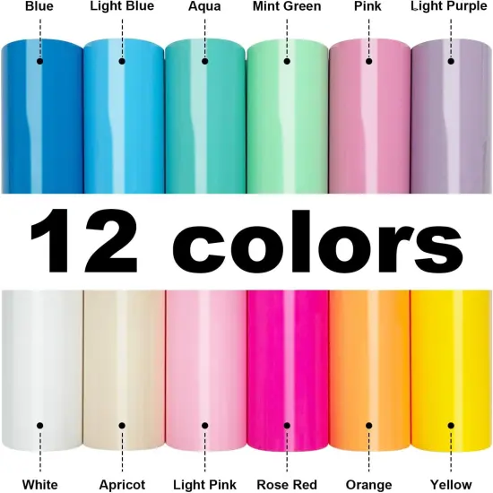 12Pcs -Puff Vinyl Heat Transfer 12x10Inch, Puff Vinyl Heat Transfer for Tshirts {2}