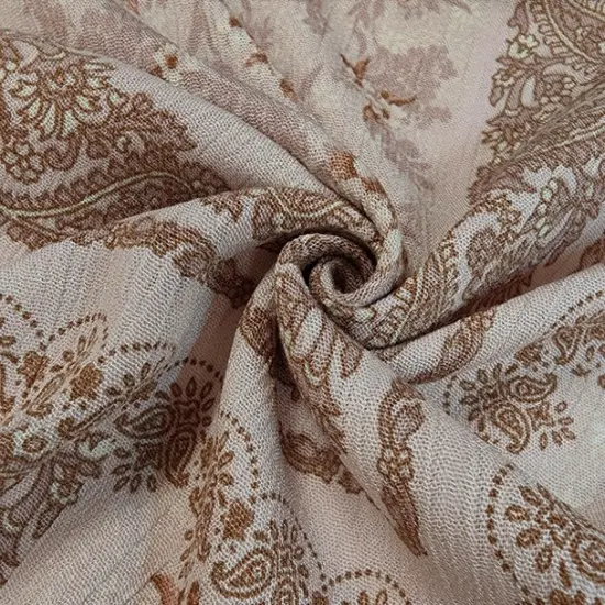 1 Yard Rose Dust Rayon Crinkle Fabric Soft Textured Material for Flowing Dresses Feminine Blouses and Stylish Skirts 50/52 Inch Width {1}