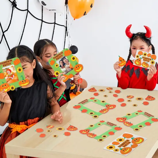 24 Sets Pumpkin Magnet Picture Frames Crafts for Kids Felt Pumpkin {4}