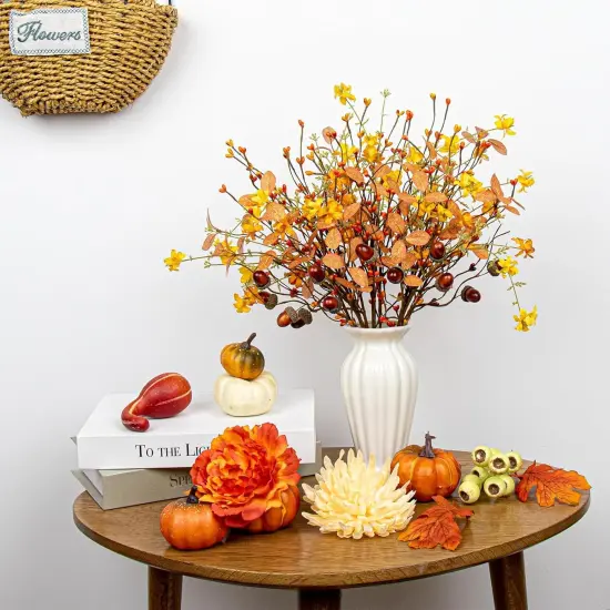 12 Pack Fall Floral Picks Flower Arrangement Centerpieces {2}