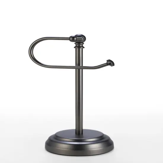 Heavy Weight Classic Decorative Metal Fingertip Towel Holder Stand Black {4}