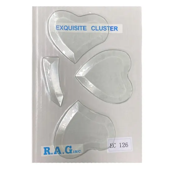 6-3/4" x 7-1/4" Exquisite Clear Glass Shamrock Cluster EC126 {3}