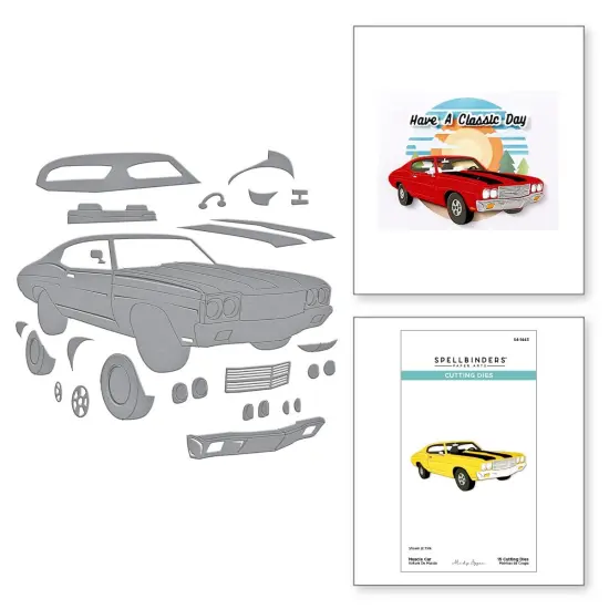Spellbinders Etched Dies By Mindy Eggen-Muscle Car, Classic Road Legends {6}